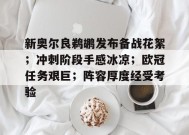 新奥尔良鹈鹕发布备战花絮；冲刺阶段手感冰凉；欧冠任务艰巨；阵容厚度经受考验的简单介绍